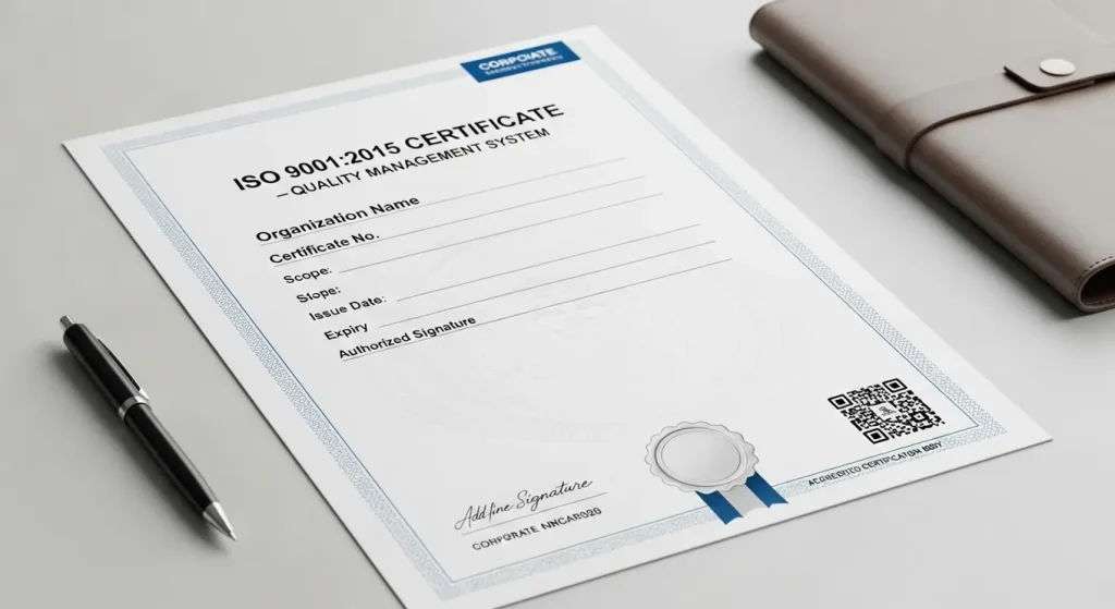 ISO 9001 2015 Certificate ISO 9001 2015 Certificate